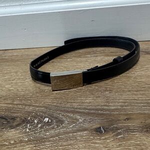 Gucci Black Belt with Silver Buckle